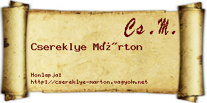 Csereklye Márton névjegykártya