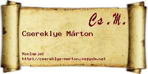 Csereklye Márton névjegykártya